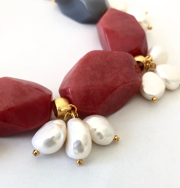 CHUNKY AGATE STATEMENT NECKLACE