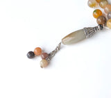 925 Silver African Agate Gemstone Islamic Prayer Beads
