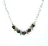 Pearl Apatite and Aventurine Gold Necklace