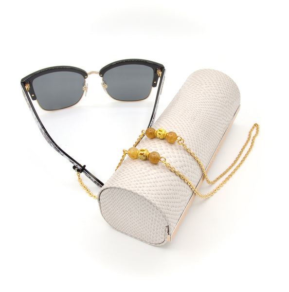 Citron Gemstone Gold Sunglasses Chain