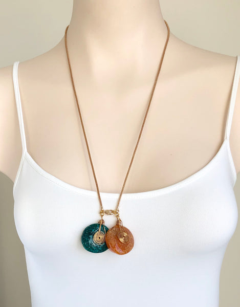 TWO COLOUR AGATE NECKLACE