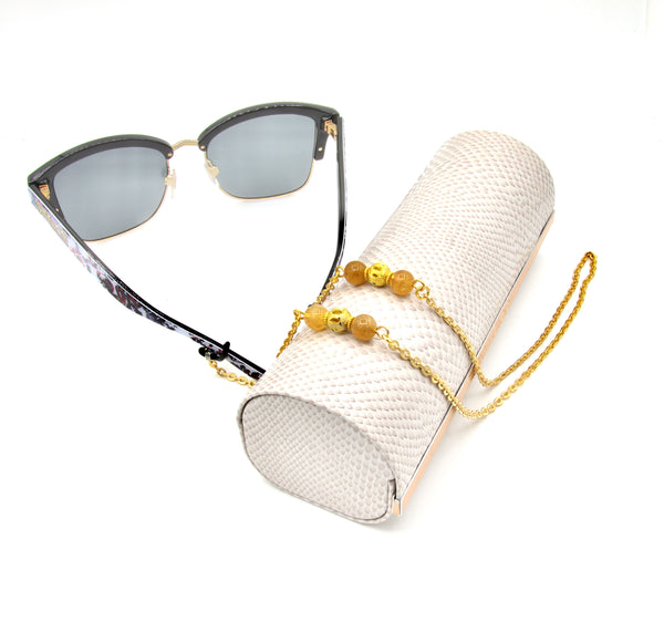 Citron Gemstone Gold Sunglasses Chain