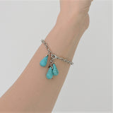 Turquoise Howlite Silver Bracelet