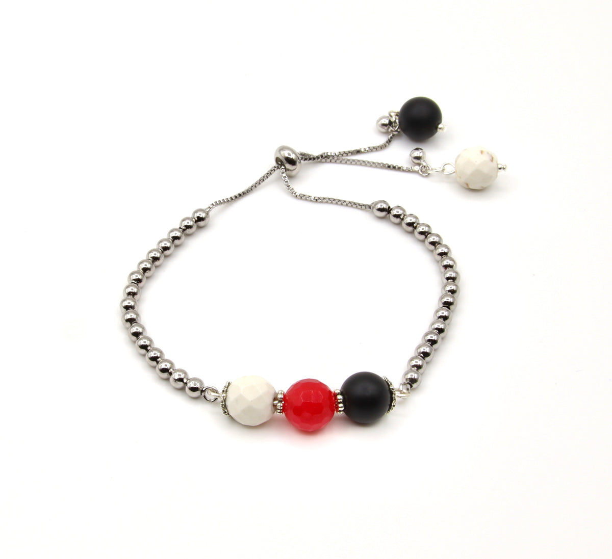 Silver and Red Crystals Bracelet – Zarite Jewelry