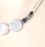 COIN PEARL SILVER NECKLACE