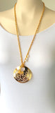 Statement Islamic Protection Gold Pendant Necklace