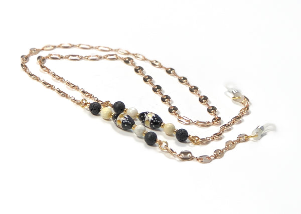 LAVA JASPER GOLD EYEGLASS CHAIN