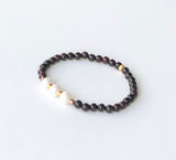 GARNET AND PEARL BRACELET SET