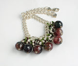 STATEMENT LARGE AGATE HANDMADE SILVER NECKLACE