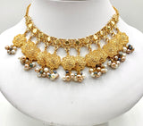 STATEMENT HANDMADE PEARL GOLD NECKLACE